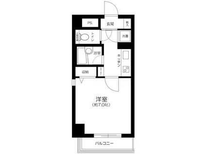 エクセルダイア蒲田III(1K/7階)の間取り写真