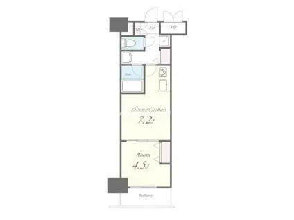 ROOTS SHINJUKU WAKAMATSUCHOルーツシンジュ(1DK/2階)の間取り写真