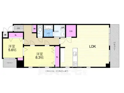 ハウスバーンフリート弐番館(2LDK/3階)の間取り写真