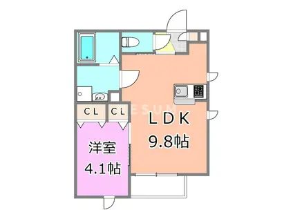 LUMINA SEASIDE(1LDK/1階)の間取り写真