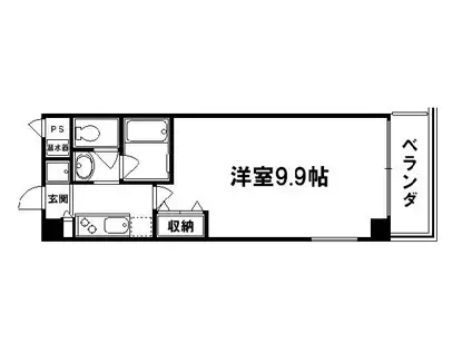 STRUCTURE鴨川紫明(1K/4階)の間取り写真