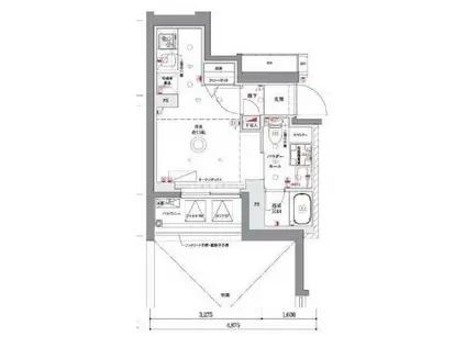 AZEST阪東橋II(1K/2階)の間取り写真