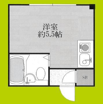 アムズ城北(ワンルーム/2階)の間取り写真