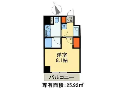 ティモーネ日暮里イースト(1K/4階)の間取り写真