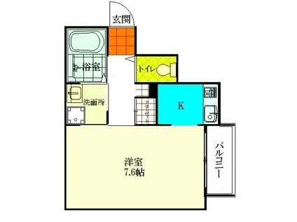 UNSER PLATZ(1K/1階)の間取り写真