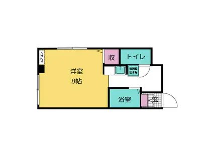 コーポルピナス(ワンルーム/3階)の間取り写真