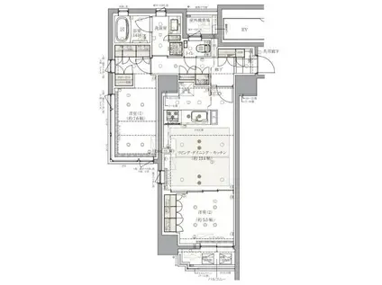 レ・ジェイドクロス千代田神保町(2LDK/6階)の間取り写真