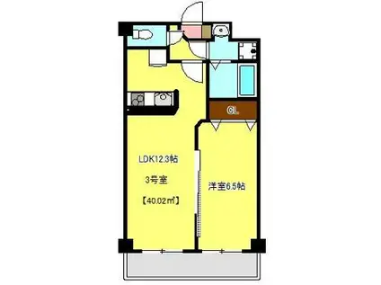 ワラビーヒルズS(1LDK/1階)の間取り写真