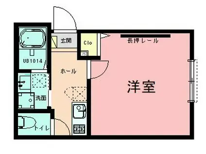 ハイズ湘南茅ケ崎(1K/2階)の間取り写真