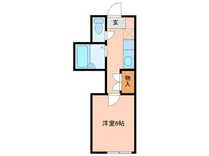 エスポアールIV(1K/1階)の間取り写真