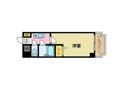 ラ・レジダンス・ド・パルム(1K/3階)の間取り写真