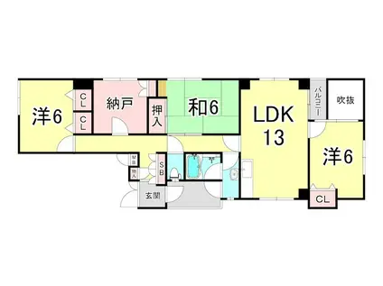 パークレーン90(3SLDK/1階)の間取り写真