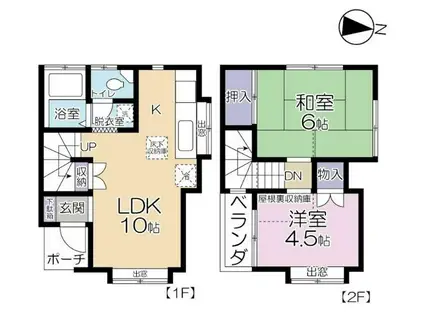 ハイツオークスII(1K/3階)の間取り写真