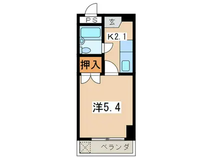 反町コクブマンション(1K/1階)の間取り写真