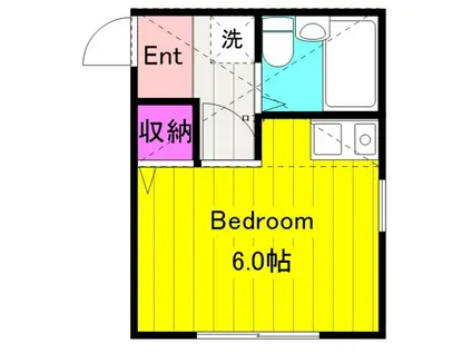 アゼリアガーデンズ登戸(ワンルーム/1階)の間取り写真