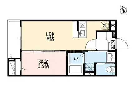 ROBOT HOME 舎人(1LDK/2階)の間取り写真