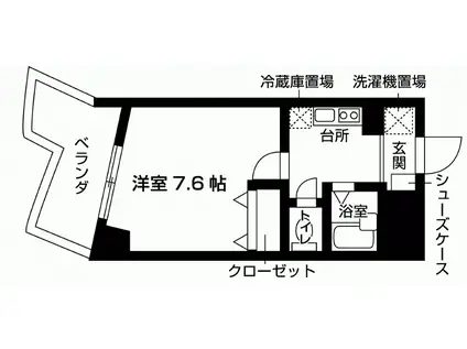 グラン アベニール(1K/4階)の間取り写真