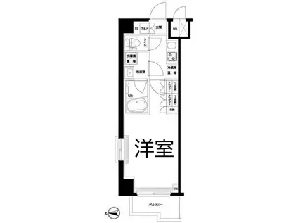 ルーブル横濱江ケ崎町(1K/6階)の間取り写真