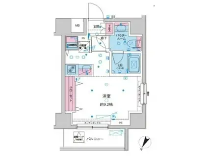 ジェノヴィア本蓮沼(ワンルーム/11階)の間取り写真