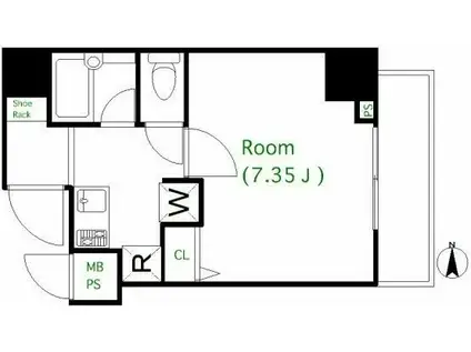 SIN-CITY錦糸町(1K/5階)の間取り写真