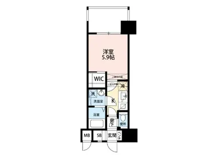 サヴォイ ラ・サブリエール(1K/5階)の間取り写真