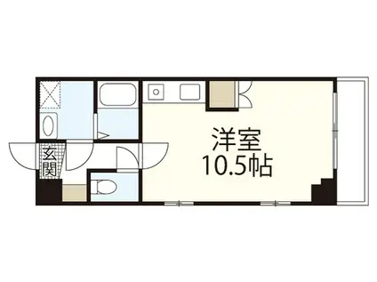 クライスタウ(ワンルーム/2階)の間取り写真