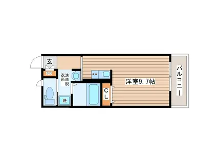 SKHOLE (ワンルーム/1階)の間取り写真