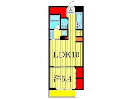 ART RESIDENCE IN OOTAKA-NO-MORI(1LDK/2階)の間取り写真