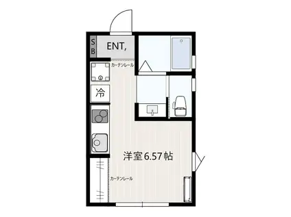 マウマウ エム(ワンルーム/2階)の間取り写真