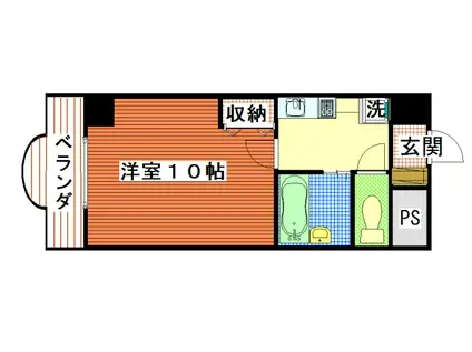 サンシャイン新家宮嶋(1K/6階)の間取り写真