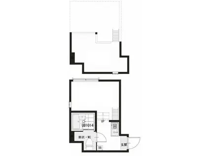 ジオメトリ和泉(ワンルーム/1階)の間取り写真