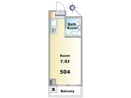 ジュネパレス千葉第6(ワンルーム/5階)の間取り写真