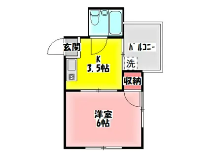 クレールOTY(1K/5階)の間取り写真