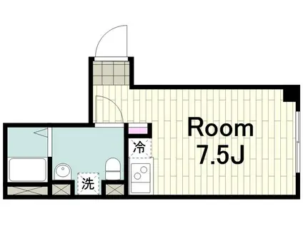 INFINA横浜戸部(ワンルーム/4階)の間取り写真