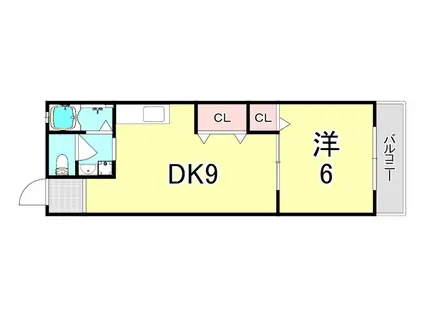シャトー松本(1LDK/1階)の間取り写真