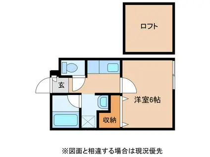 クレストールERIKA(1K/2階)の間取り写真