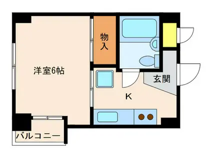 グリーンビラ北町(1K/3階)の間取り写真