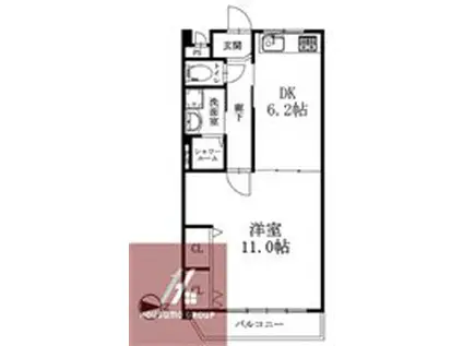 チサンマンション新大阪(1DK/7階)の間取り写真