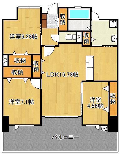 LEGEND111(3LDK/7階)の間取り写真