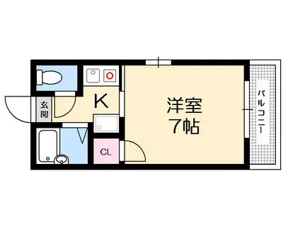 Jコーポ(1K/1階)の間取り写真