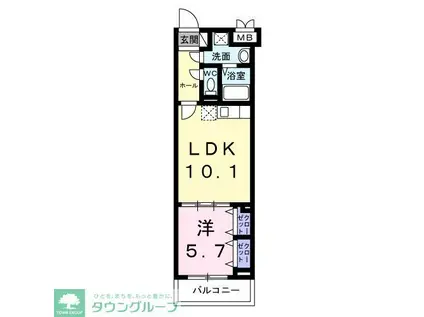 メゾン アイティー キング(1LDK/5階)の間取り写真