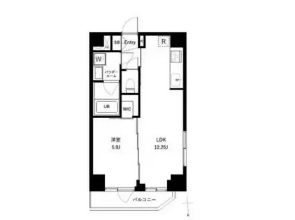 オーキッドレジデンス上野稲荷町II(1LDK/7階)の間取り写真