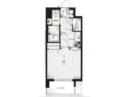 エンクレスト六本松II(1K/7階)の間取り写真