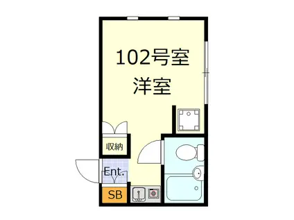 アーバンハイツ(ワンルーム/1階)の間取り写真