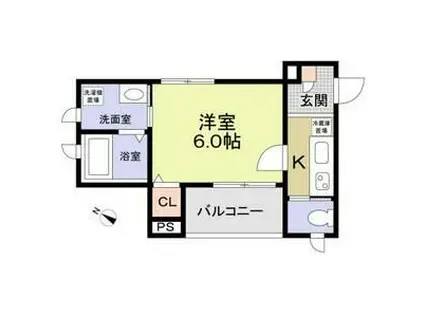 ハイム南阿佐谷(1K/1階)の間取り写真