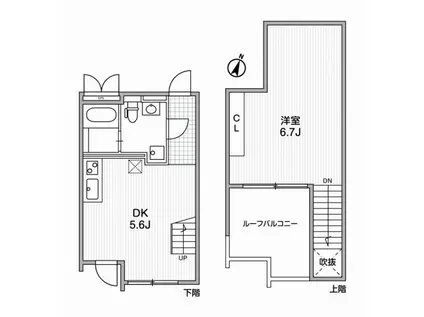 ALERO代々木(1LDK/4階)の間取り写真