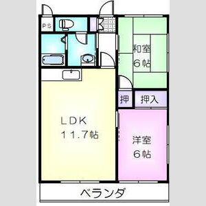 レジデンシアNOV(2LDK/3階)の間取り写真