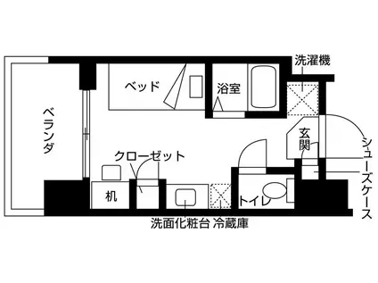 バウスクロス秋葉原(ワンルーム/5階)の間取り写真