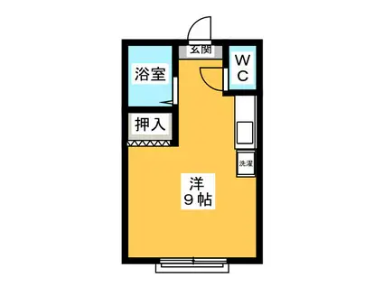 NANO HOUSE 南棟(ワンルーム/1階)の間取り写真
