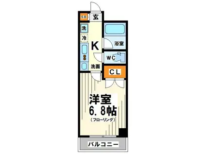 サンパラッツオ参番館 弊社管理物件(1K/3階)の間取り写真